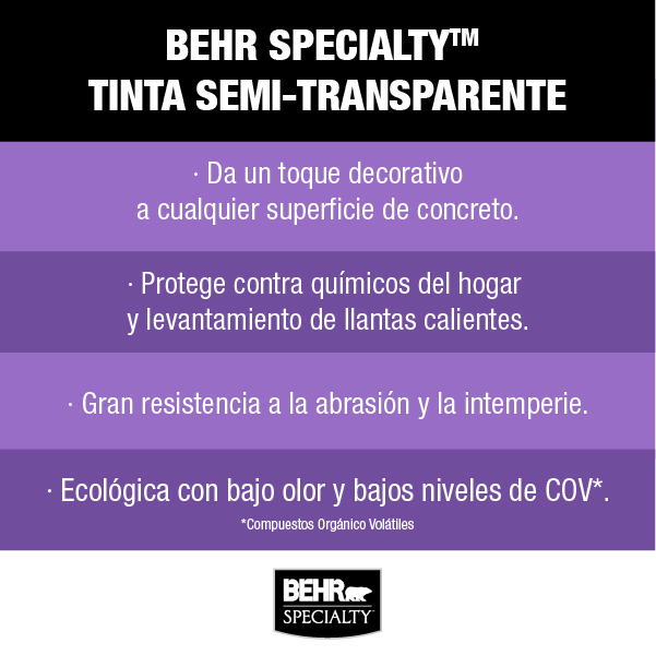 Behr Specialty Tinta Semi Transparente Home Depot México